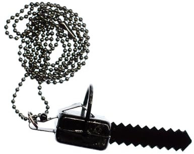 Miniblings Chainsaw Saw Necklace 80Cm Tool Tools Implement Metal Black