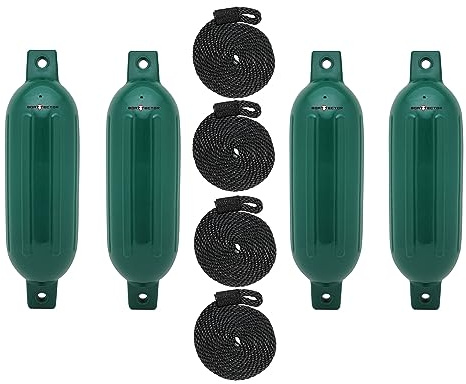 Extreme Max 3006.7536 BoatTector Fender, Waldgrün, 11,4 x 40,6 cm, 4er-Pack
