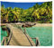 A.Monamour Wanddekor Wandteppiche Bali Insel Tropisch Strand Palme Baum Brücke Pier Blau Ozean Meer Wasser Natur Landschaft Textil Stoff Wandbehang Tapisserie Wanddekors Vorhänge Bettdecken 229x153cm