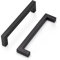 Probrico 5 Pack Hole Center 160mm Kitchen Cabinet Handle Stainless Steel Bathroom Drawer Pulls Black Wardrobe Door Knobs
