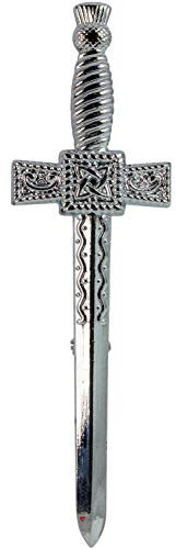 Hommes Broche de Kilt Pin Épée Chardon en Finition Polie 4in