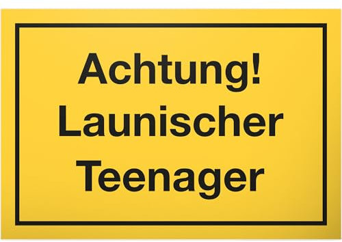 DankeDir! Launischer Teenager - Schild - Jugendzimmer Jungen & Mädchen Geschenkidee Zimmer Spruch Türschild - Zimmer Deko Geschenk Idee Tür Deko Dekoration Geburtstag Jugendliche