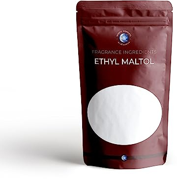 Mystic Moments | Maltol d'éthyle | 100 g | L'arôme de barbe à papa convient pour les cosmétiques, les soins de la peau, le savon ou la formulation de parfum.