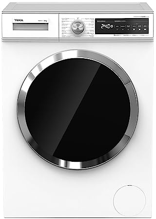 Teka WMT 70840 WH - Lavadora PremiumCare Series, 15 Programas de Lavado, Capacidad de 8kg, Display Digital, Programación Diferida, Gestión Fuzzy Logic, Color Blanco
