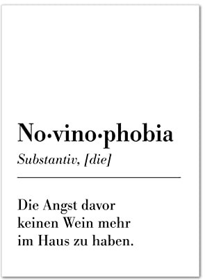 Bild, Poster, Kunstdruck, Wein, Winetime Novinophobia ohne Rahmen (1.A4 21x29,7 cm)