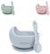 Kikkaboo Bol en silicone pour enfants Yummy, capacité 250 ml, cuillère, ventouse, coloris:bleu