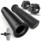 GreenBean 2PCS Olympic Adapter Sleeve 11.8 with Barbell Clamps 2, Converts 1 Standard to 2 Olympic Weight Plate Posts, Removable End Cap
