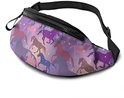 Bunte Pferde Gürteltasche Verstellbare Gürteltaschen Gürteltaschen für Männer Frauen Mädchen Jungen Reisen Lauftaschen Verstellbarer Riemen für Reisen Laufen Radfahren