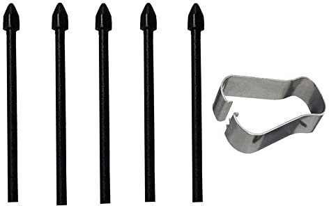 5Pcs Pointes de Stylet Compatible pour Samsung Galaxy Tab S6 Lite S6/S7/S7+ Note10/Note20 Stylo Pointes Repalcement Refill Tips (Noir)