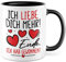 Valentinstag Tasse Geschenk, ICH LIEBE DICH MEHR! - Ende. Ich hab gewonnen! Geschenkidee Freund Freundin Kaffeetasse mit Spruch lustig süß Kaffee-Becher Partner Partnerin Beziehung (Weiß/Schwarz)