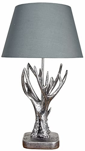 Tischlampe Geweih Leuchte Chalet Chic Tischleuchte (ohne Leuchtmittel) HirschgeweihLampe Hirschhorn cw259 Palazzo Exklusiv
