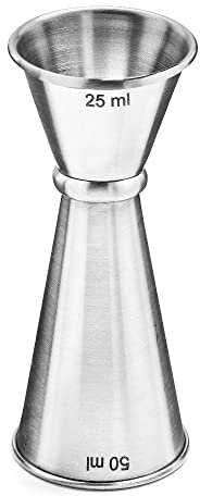 Forgast 2x Messbecher aus Stahl | 20-50ml | Barmaß für Spirituosen und Cocktails | Messbecher für Bar und Küche | Abmessen und Dosieren