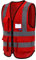 AYKRM Gilet de sécurité rouge xxl avec poche gilet haute visibilité homme Devant avec des Bandes réfléchissantes Unisexe