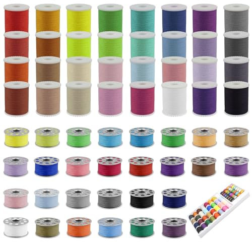 60 Stück Nähgarn Set, Nähgarn für Nähmaschine, Nähmaschinengarn Set, Nähfaden, Faden Nähmaschine, Garn Nähmaschine, Nähfaden für Nähmaschine, Polyesterfaden Nähset für Hand und Nähmaschine