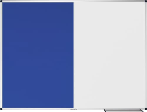 Legamaster UNITE Kombiboard - 90x120cm - blau – Whiteboard-Filzkombination – Whiteboard magnetisch und beschreibbar – Filztafel zum anpinnen von Bildern und Plänen | Filz und magnetischer Stahl, BxH 1200 x 900 mm, weiß/blau