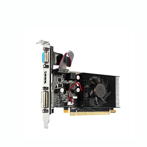 Tarjeta gráfica de Juego Fit For La Computadora Placa De Video HD7450 2GB GDDR3 64 Poco PCIE 2.0 HDMI- Compatible + VGA + DVI Tarjeta De Video De La Interfaz con Ventilador De Enfriamiento.