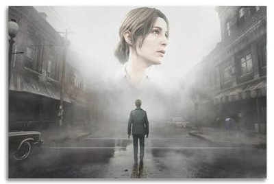 Quem Silent Hill 2 Spielposter auf Leinwand, Wandkunst, moderne Familienschlafzimmer- und Wohnzimmerdekoration, 76,2 x 50,8 cm