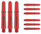 Target Darts Pro Grip Tag Shaft (9er Pack) Multipack Shafts, Professionelles Dart Zubehör, Dart Shaft Set - Schwarz & Rot, Kurze Länge (33.5mm)