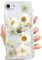 DrewCloth for iPhone 6S/7/8/SE 2nd/SE 3rd Case Pressed Flowers Design,Clear Silicone Press Dried Daisy Flowers Phone Case Floral Phone Cases Cute i Phone for Girly Girls/Women,Cover Funda para Mujer