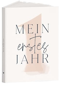 aprilplace® Babyalbum Mein erstes Jahr | Tagebuch und Fotoalbum zum Selbstgestalten | Geschenk für Mädchen und Junge | Babybuch zum Eintragen | Baby Buch ab 0 Monate