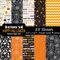 Morcheiong 55 Blatt Halloween-Muster, dekoratives Papier, doppelseitig, für Kartenherstellung, Scrapbooking, Fotoalbum, Dekoration, 10 Designs (Orange, 14 x 21 cm)