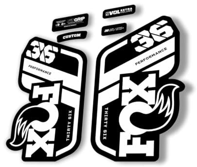 Autocollant de rechange pour fourche Fox 36 2021 Performance Series Blanc (mat)