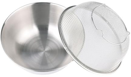 CIYODO Ciotole Per Insalata in Acciaio Inossidabile Set Di Scarico Dell'acqua 2 Pezzi Colini Per Piatti Da Cucina Ciotola Per Lavare Le Verdure in Rete