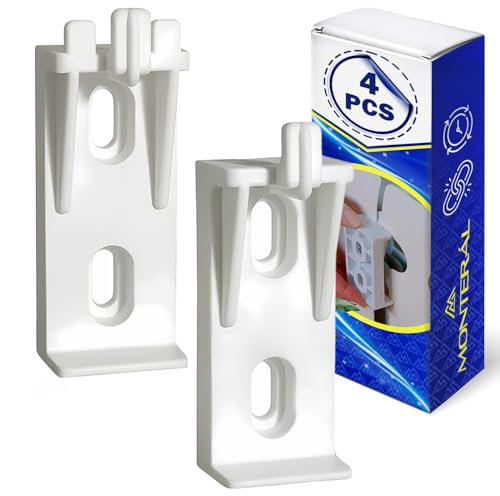 4 Piezas Soporte Radiador Pared de Aluminio 90 x 32 mm Fabricado en Plástico de Alta Resistencia - MONTERAL