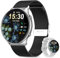SLOKSFil Smartwatch Damen mit Telefonfunktion, 1.39 HD Fitnessuhr/Menstruationszyklus/Pulsuhr/Schrittzähler/IP67/Schrittzähler/120+ Sportmodi, für iOS Android (schwarz Silber)