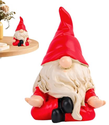 Tyinerc Weihnachtsfiguren,Weihnachtsstatue,Kreatives Weihnachtsmann-Ornament | Entzückende en-Kunsthandwerks-Sammlerstücke, Yoga-Feiertags-Figuren aus Kunstharz für die Weihnachtsdekoration