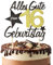 BOOMTOP Torten Deko 16 Geburtstag Deko Kuchen Junge Mädchen Happy 16th Birthday Cake Topper Alles Gute zum Geburtstag 16 Jahre Kindergeburtstag Kuchen Topper 16 Geburstagstorte Deko Gold Schwarz