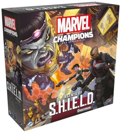 Fantasy Flight Games, Marvel Champions: LCG – Agents of S.H.I.E.L.D, Kampagnen-Erweiterung, Expertenspiel, Kartenspiel, 1-4 Spieler, Ab 12+ Jahren, 30 Minuten je Spieler, Deutsch