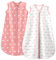 Yoofoss 2er Pack Schlafsack Baby Sommer 100% Baumwolle Musselin 0.5 Tog Sommerschlafsack Atmungsaktiv Babyschlafsack 84 cm für Jungen Mädchen Neugeborene 12-18 Monate