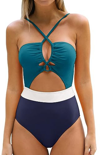 Costume Da Bagno Donna Brasiliana Curvy Costume Intero Piscina Push Up Costumi Interi Mare Swimwear Nuoto Taglie Forti Monokini Contenitivi Imbottito Controllo Della Pancia Swimsuit Elegante Surf 2025