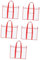 STOBOK 5st Zeichenbretttasche Mit Griff Bindemittel Lehrertasche Kunstbedarf Arbeitstasche Klarer Rucksack Lieferungen Kunst-portfolio-tasche Tragetaschen Für Damen Büchertaschen Rot Pvc