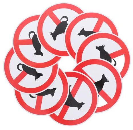 Gatuida 8pcs No Dog Poop Signs for Lawn and Garden Pet Warning Stickers for Garden Use As Stake Signs No Pooping Dog