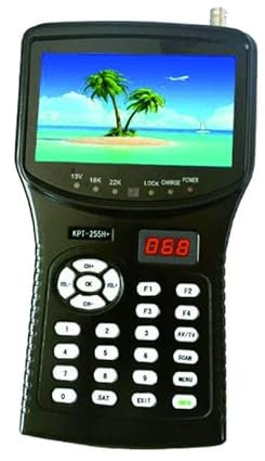 Signalfinder, KPT-255H PLUS KPT 255+ SAT-Finder HD-Test-CCTV-Kamera-LCD-Hintergrundbeleuchtung 4,3 Zoll DVB-S / S2 Signaltest mit AV USB,Tragbar und praktisch