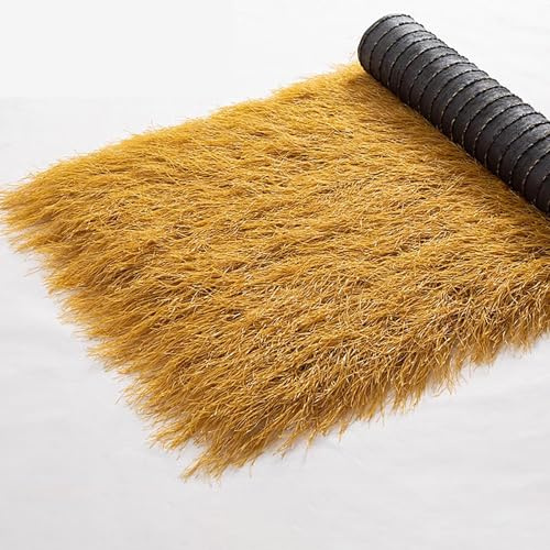 ZHJLF Épais Chaume Artificiel pour Toit Paille Tiki Toit en Chaume Artificiel De Palmier Rouleau Toit Chaume Synthétique pour Tiki Bar Patio Piscine Plage Fête Hawaïenne(Size:1x2m,Color:Jaune)