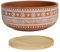Abibiocy Pots Succulents, Pot de jardinière en céramique Rond 8 Pouces avec Plateau, jardinière de bonsaï décoratif avec Trou Drainage pour Home Jardin Bureau Bureau.