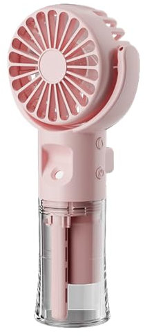 Portable Fan,Personal Spray Water Mist Fans - Air Cooler with Mist Spray 4 Gears Cooling Gadgets USB Rechargeable Portable for Men Women Adults Home