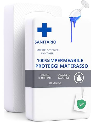 Coprimaterasso Impermeabile – Traspirante e Antiacaro – Protezione Letto Lavabile – Angoli Elasticizzati – Per Bambini, Anziani, Animali – Silenzioso e Ipoallergenico - Matrimoniale