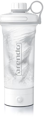 Arendo - Eiweiß Shaker elektrisch 700ml – Protein Shaker mit Akku - BPA frei – Drink Mixer to Go – Premium Eiweißshaker – spülmaschinengeeignet - für Yoga Fitness Sport