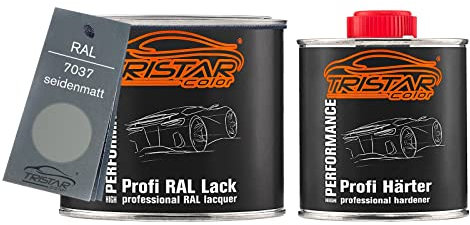 TRISTARcolor RAL 7037 Staubgrau Peinture automobile satinée 2K 0,75 litre/pot de 750 ml, durcisseur inclus