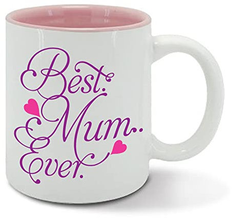 Best Mum Ever, Mummy, Mother, Number one Mum, Birthday, Mothers Day Gift idea, Pink Mug, Cup