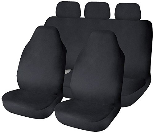 UKB4C Waterproof Black Full Set Front & Rear Car Seat Covers for Yeti 09-On