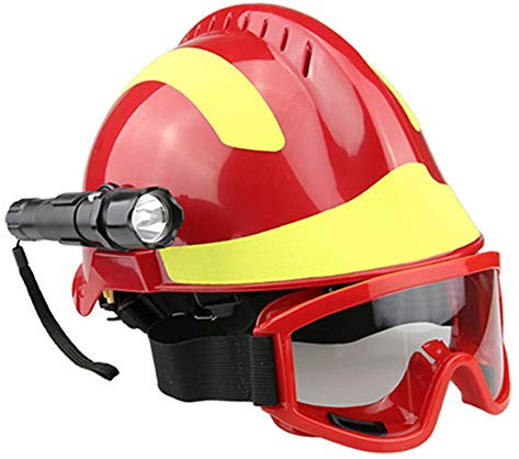 Casco de Rescate al Aire Libre, Kit de protección de Emergencia de Casco de Rescate de terremoto con Gafas y Linterna de deslumbramiento Fyxd