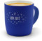 printplanet® - Kaffeebecher mit eigenem Text graviert - SoftTouch Tasse mit Wunschtext - Matt-gummierte Oberfläche - Farbe Blau - Motiv: Herzchen