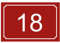 Hausnummernschild - Nummernschild aus PVC - Gravierte, personalisierbare Tafel 15 x 10 cm (Rot)