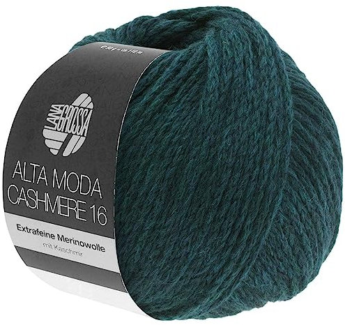 LANA GROSSA Alta Moda Cashmere 16 | Feinste 16 Mikron Merinowolle mit Kaschmiranteil | Handstrickgarn aus 78% Schurwolle (Merino) 12% Kaschmir & 10% Polyamid (Nylon) | 50g zum Stricken | 110m Garn 37