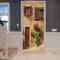 A.Monamour Türtapete Selbstklebend Türfolie Türposter 3D Mediterrane Architektur Blumen Italienische Hügelstadt Toskanisches Dekor Vinyl Folie Türdeko Tapete Wandbild Türaufkleber Türtattoo 77 x 200cm